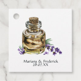 Rustikale Cotton Lavendel Country Wedding Geschenkanhänger