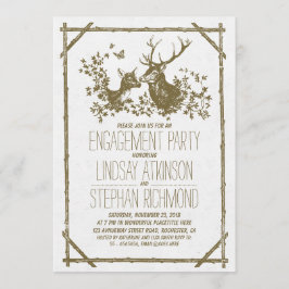 Rustikale Country Engagement Party lädt mit Hirsch Einladung