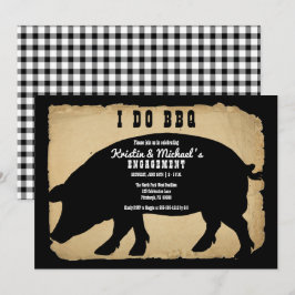 Rustikale Country Hog Verlobung ich mache GRILLEN Einladung