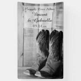 Rustikale Cowboy Boots Country Western Hochzeit Banner