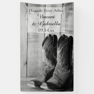 Rustikale Cowboy Boots Country Western Hochzeit Banner