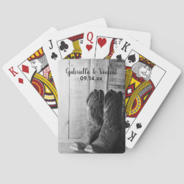 Rustikale Cowboy Boots Country Western Hochzeit Spielkarten