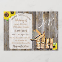 Rustikale Cowboystiefel, Spitzen und Sonnenblumen