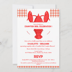 Rustikale Crawfish Boil Paare Dusche Einladung