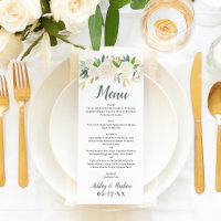 Rustikale Creme Gold Blumengrün Hochzeit