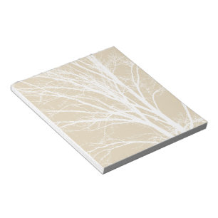 Rustikale, cremefarbene Zweige Notizblock