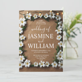 Rustikale Daisy Lights Einladung