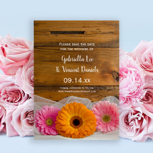 Rustikale Daisy Trio Barn Wedding retten das Datum Save The Date