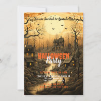 Rustikale Dorfboote, die das Halloween-Party der S