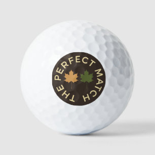 Rustikale dunkelbraune olivgrüne Hochzeitsgeschenk Golfball
