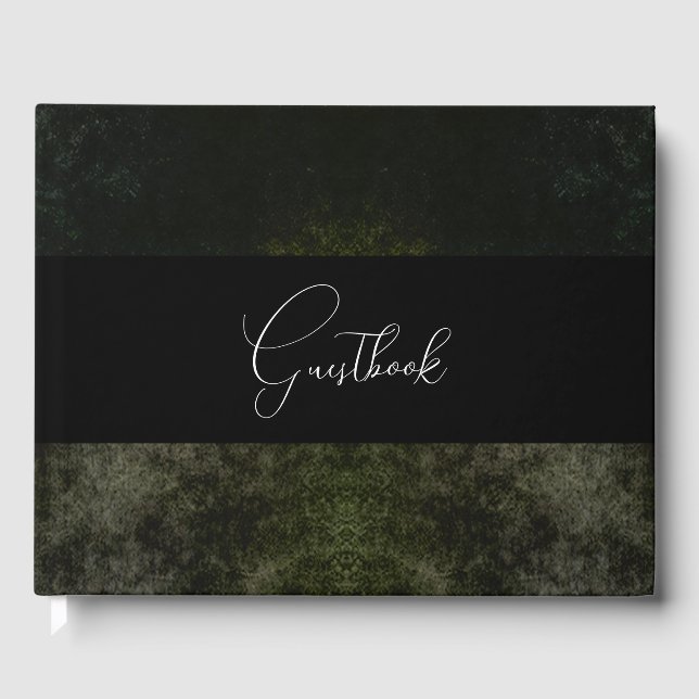 Rustikale, dunkle Background-Hochzeit Gästebuch (Vorderseite)