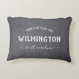 Rustikale dunkle Leinen Es gibt keinen Ort wie Zuh Dekokissen