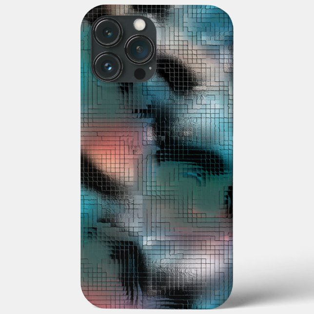 Rustikale dunkle Zyanfärbung in quadratischem Mosa Case-Mate iPhone Hülle (Rückseite)
