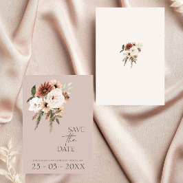 Rustikale dusty rosa Blumenhochzeit retten das Dat Save The Date
