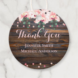 Rustikale Dusty Rose Rosa Blumenzehen Geschenkanhänger