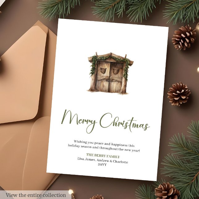 Rustikale, editierbare, warme Weihnachtsgrüße Feiertagskarte (Rustic Editable Warmish Holiday Christmas Greeting Card

)