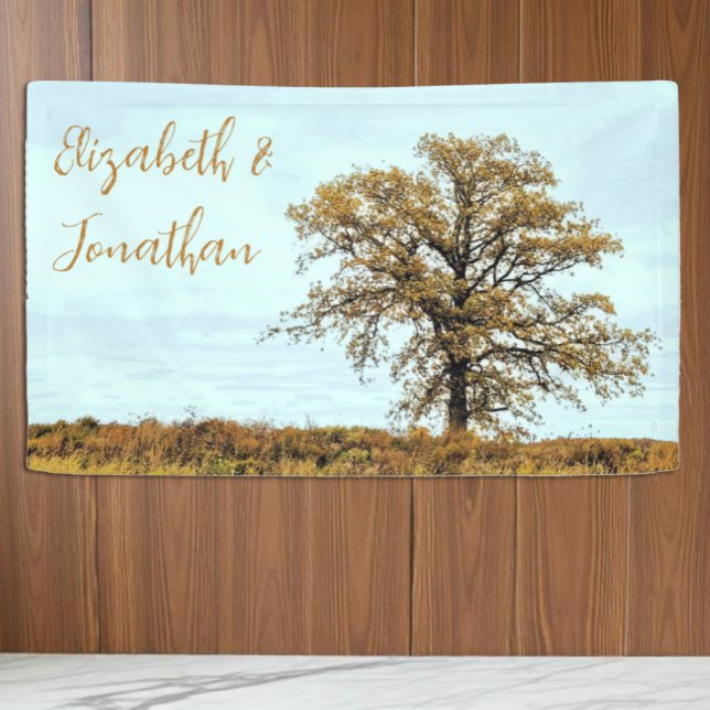 Rustikale Eichen-Herbst-Hochzeit Banner (Von Creator hochgeladen)