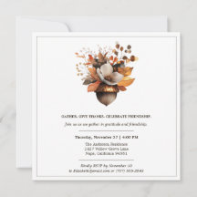 Rustikale Eichenblüten | Thanksgiving-Dinnerparty