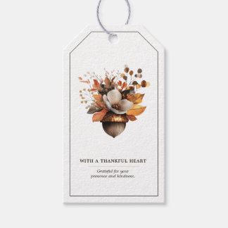 Rustikale Eichenblüten-Weihnachtsgeschenk- und Gef Geschenkanhänger
