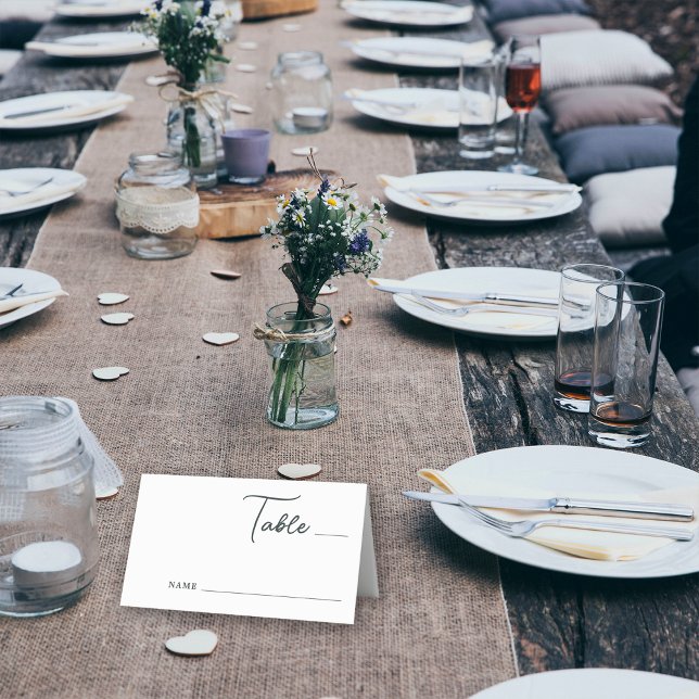 Rustikale Einfache Berge Pinienwald Hochzeit Platzkarte (Von Creator hochgeladen)