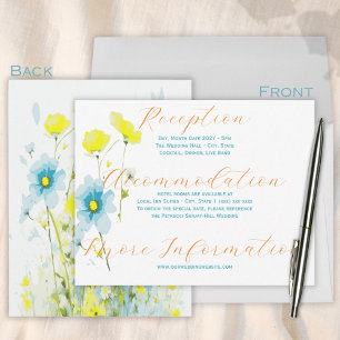 Rustikale, einfache, blaue Pfoten Wasserfarbe RSVP Karte