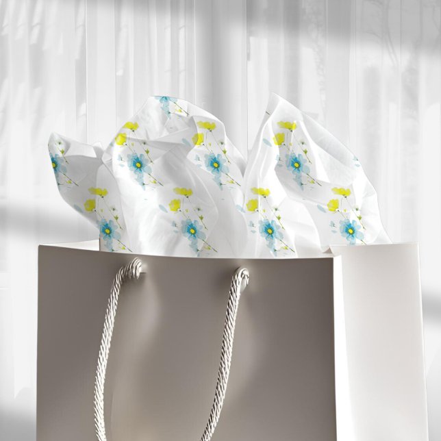 Rustikale, einfache, blaue Pfoten Wasserfarbe Seidenpapier (Von Creator hochgeladen)