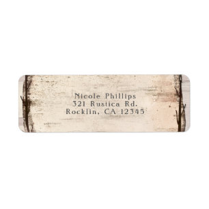 Rustikale Einladung der weißen Birke und Hummingbi