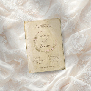 Rustikale Einladung für altes Papier