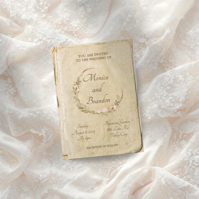 Rustikale Einladung für altes Papier (Von Creator hochgeladen)