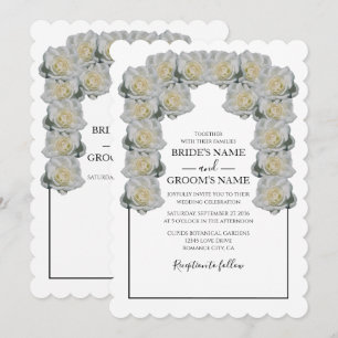 Rustikale Einladungen für die Hochzeit von weißen 