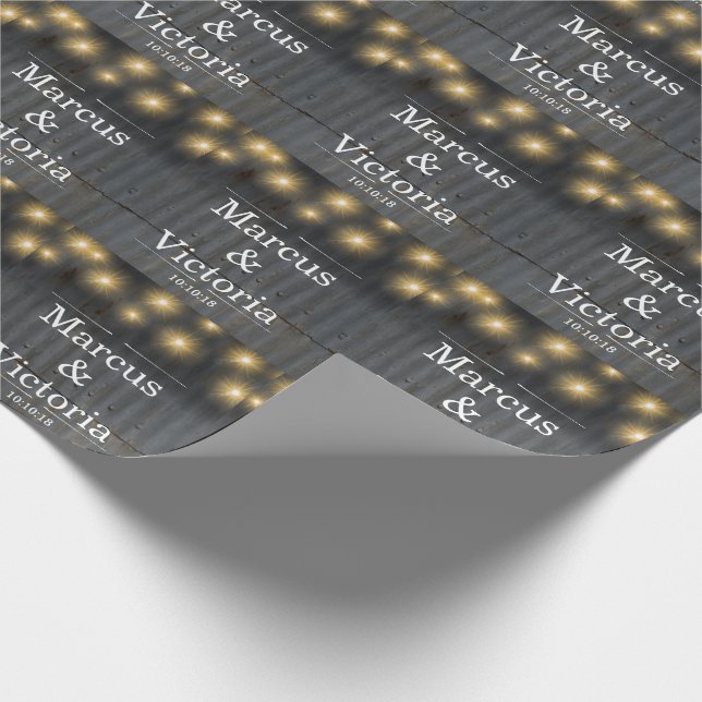 Rustikale Eisenhütte Geschenkpapier (Ecke)