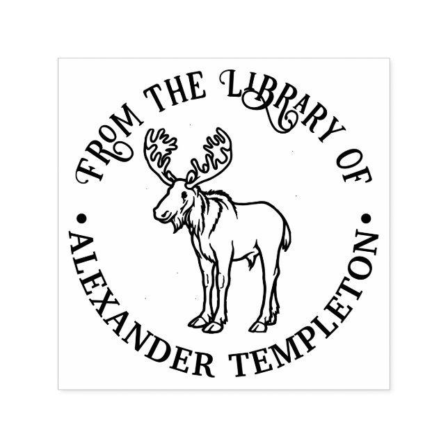 Rustikale Elche mit Antler #2 Bibliotheksname Permastempel (Design)