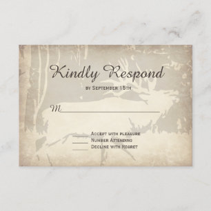 Rustikale Elchjagd-Wildlife-Hochzeits-RSVP-Karten RSVP Karte