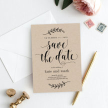 Rustikale Elegance EDITABLE FARBE Save the Date Ca