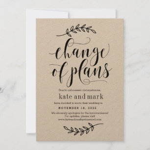 Rustikale Elegance EDITABLE FARBE Wedding Update C Dankeskarte