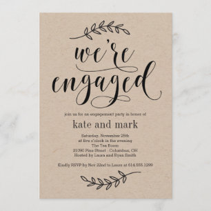 Rustikale Elegance Engagement Partei Einladung Kra