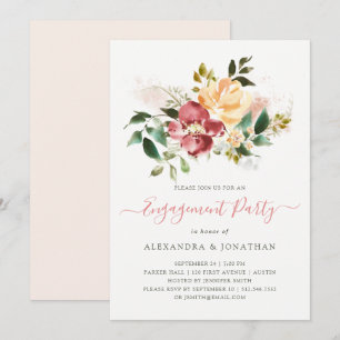 Rustikale Elegance Florentiner Engagement Einladung