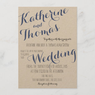 Rustikale Elegance Typografy Design Wedding Einladung