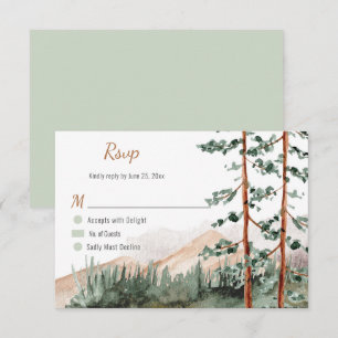 Rustikale Elegance Wald Pinakothek Züst RSVP Karte