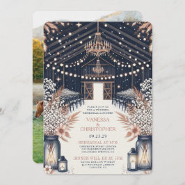 Rustikale Elegance Wedding Probe Einladung