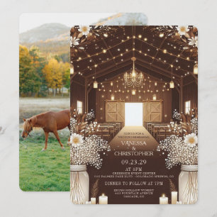 Rustikale Elegance Wedding Probe Einladung