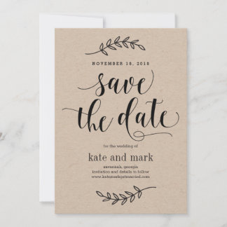 Rustikale Elegance Wedding speichern Sie die Datum Save The Date