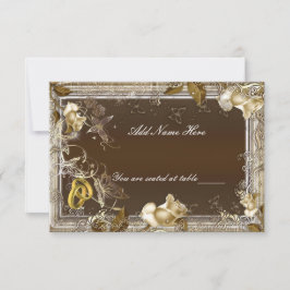 Rustikale Elegance Weißrosa Platzkarte