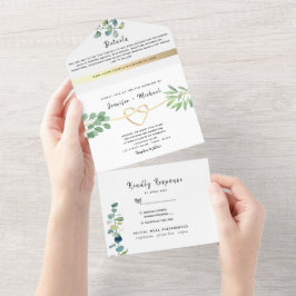 Rustikale Elegant Eukalyptus Greenerity Wedding Al All In One Einladung