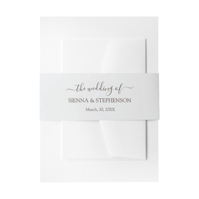 Rustikale Elegant Gray Wedding Einladungsbanderole (Vorderseite Beispiel)