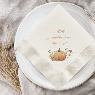Rustikale Elegant Little Pumpkin Fall Babydusche Serviette