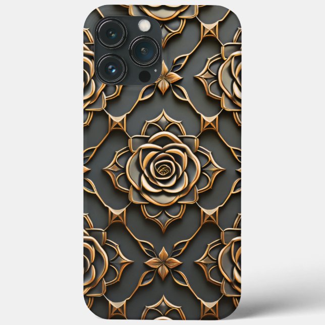Rustikale Elegant Metallische Rose Case-Mate iPhone Hülle (Rückseite)