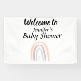 Rustikale Elegant Rainbow Gender-neutrale Baby-Dus Banner