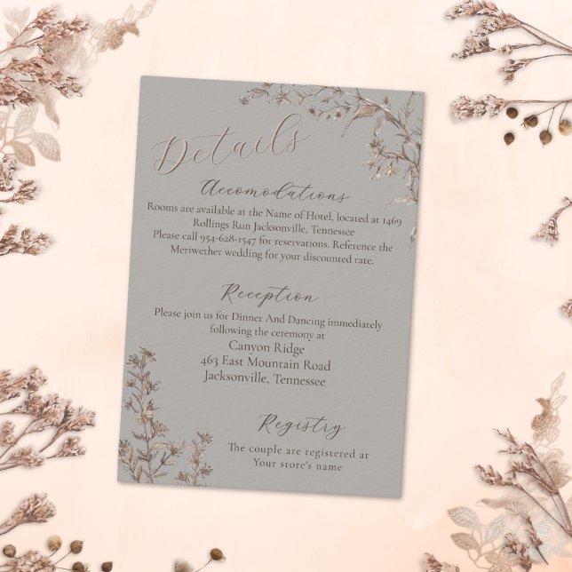 Rustikale Elegant Sagebrush Wildblumen Hochzeit En Begleitkarte (Von Creator hochgeladen)