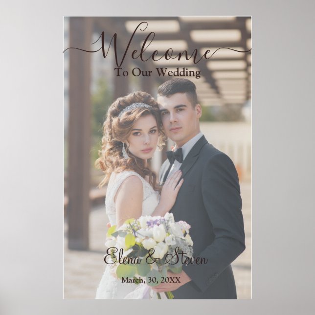 Rustikale, elegante 3D-Blumenhochzeit Poster (Vorne)